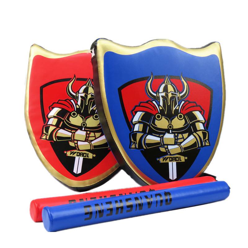 Knights shield + bats (red + blue) group
